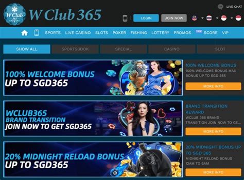 Wclub365 casino bonus